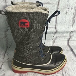 Sorel Women's Tivoli High waterproof winter boots black and grey women’s 7.5